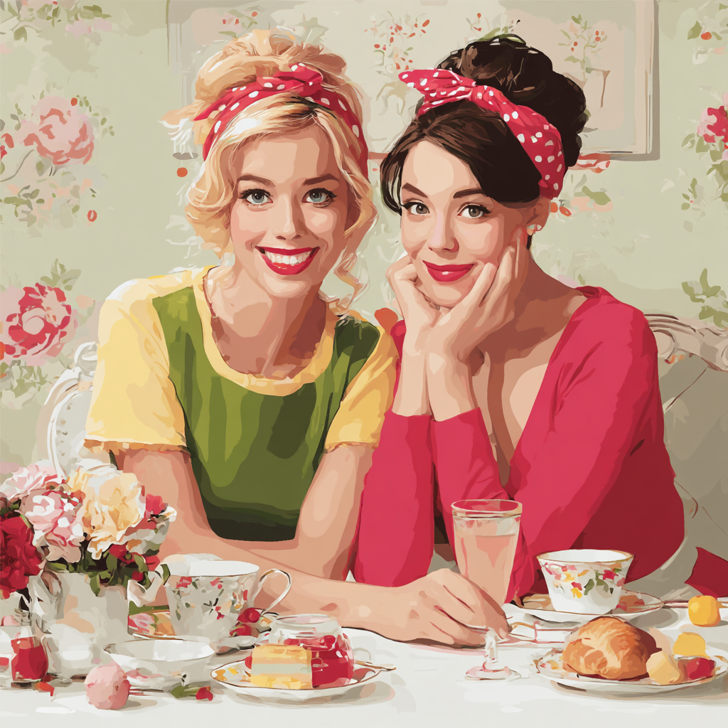 Cherished Moments Of Tea Time Paint By Number