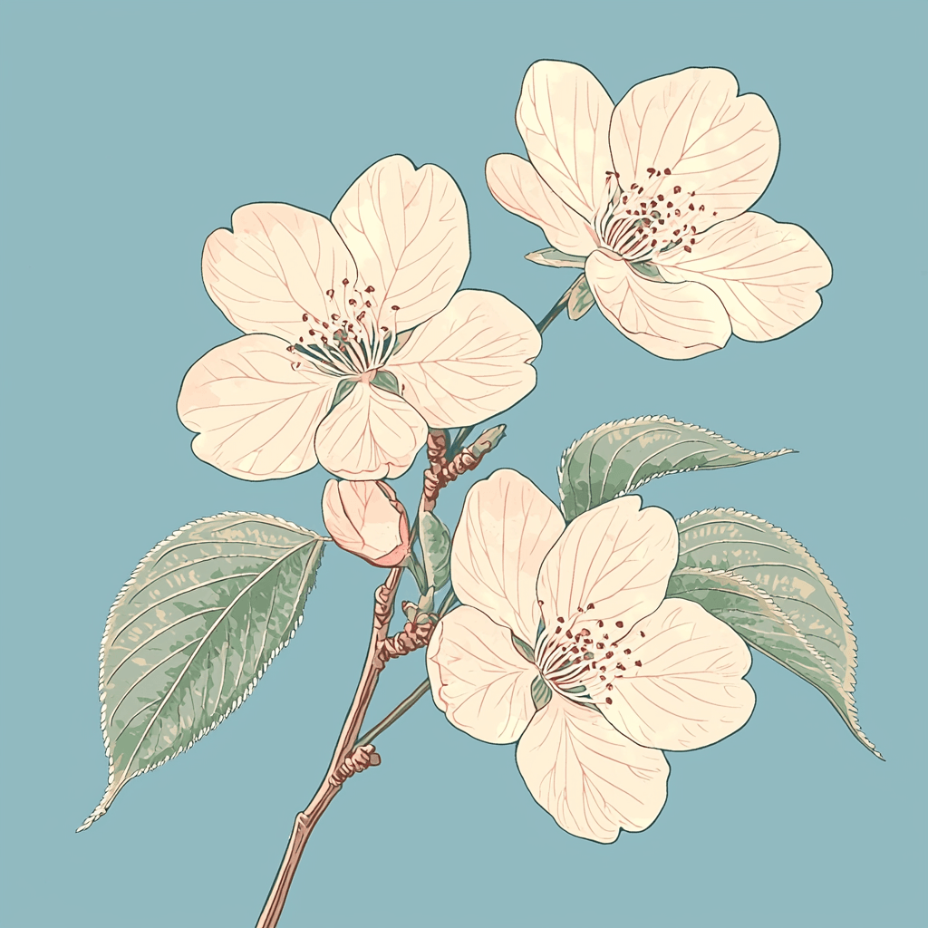 Utagawa Hiroshige Inspired Hiroshige's Serene Blossom Paint By Numbers Kits