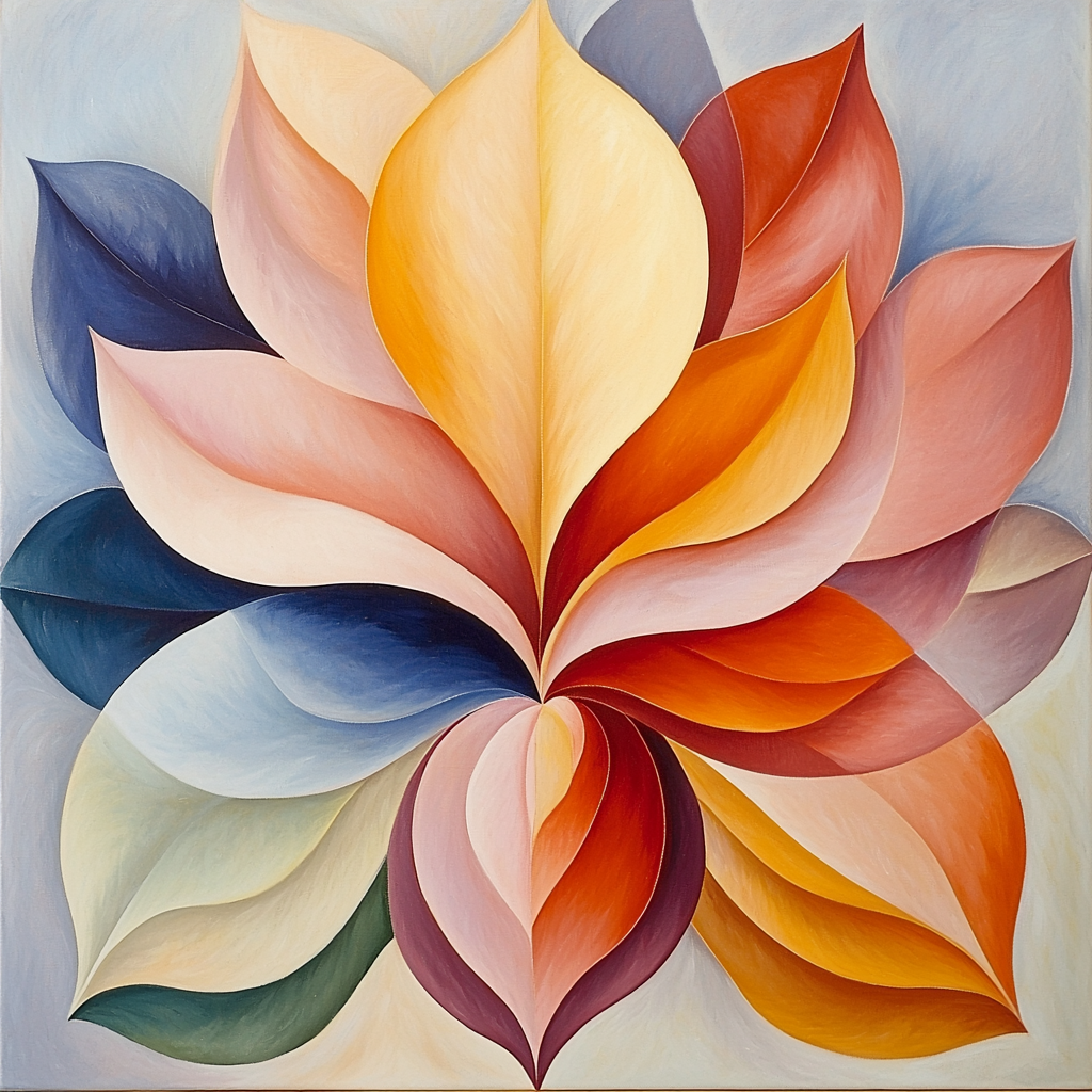 Georgia O'Keeffe Inspired Artistic Petals Paint By Numbers Art