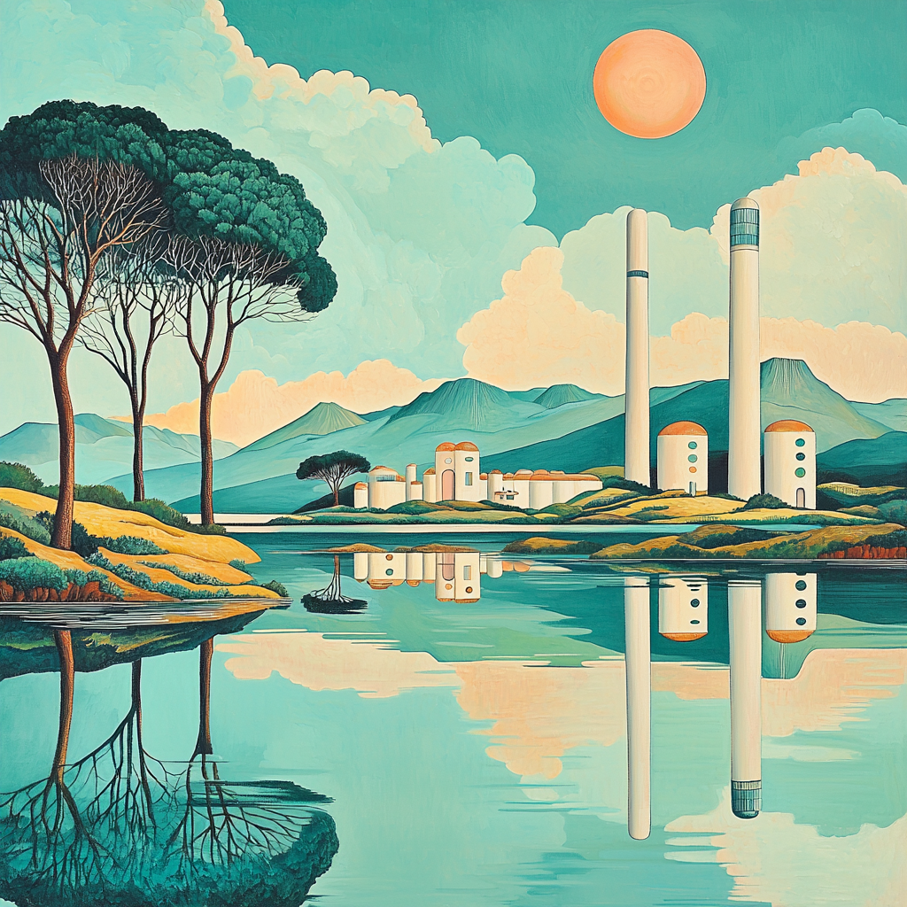 Giorgio De Chirico Inspired Futuristic Oasis Painting By Numbers Kit