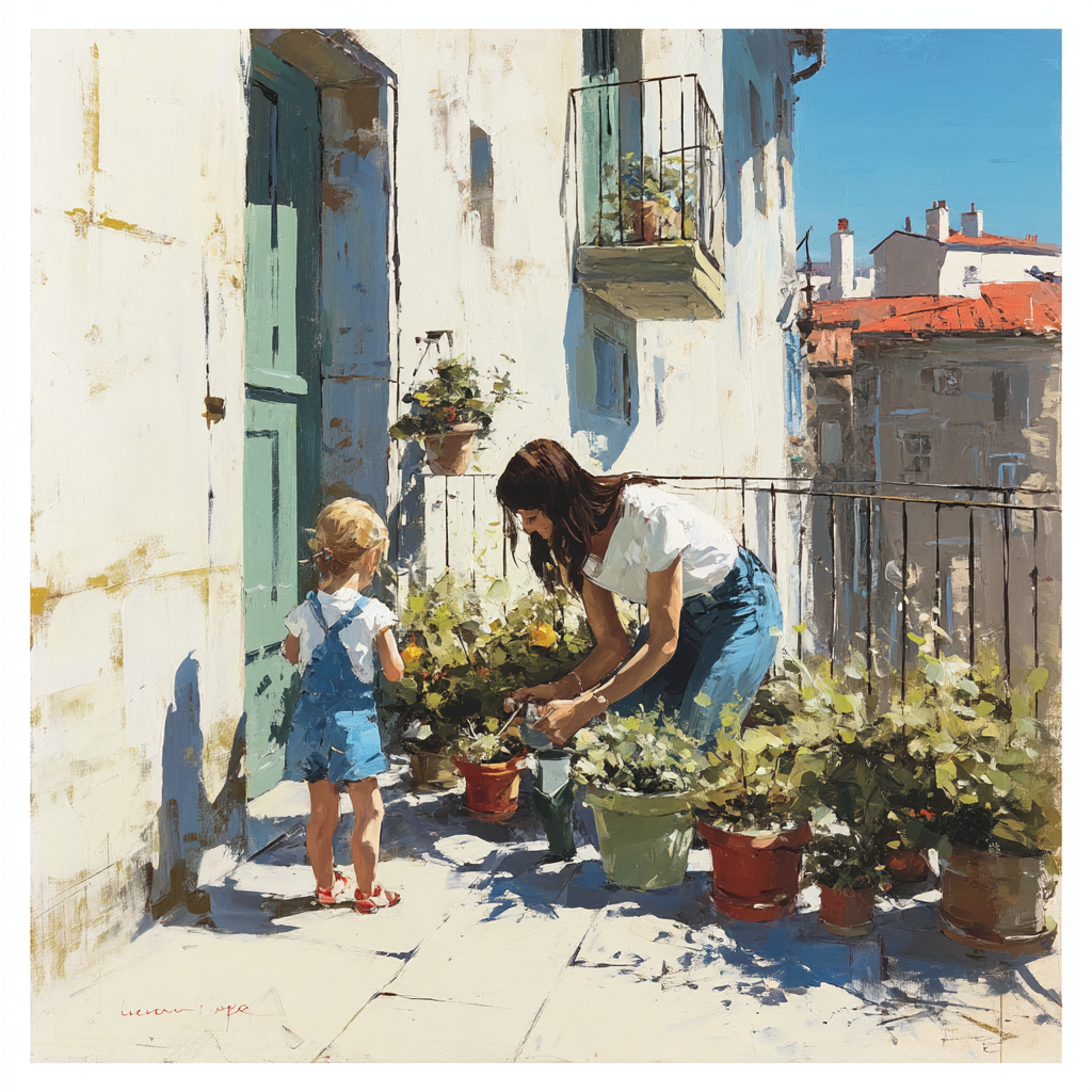 Balcony Blossoms Number Painting