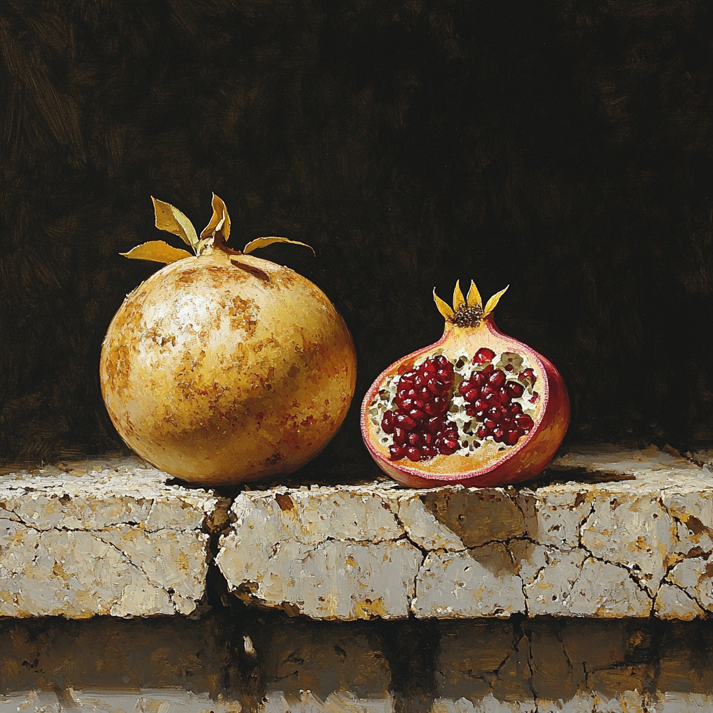 Caravaggio Inspired Decay Still Life paint by number