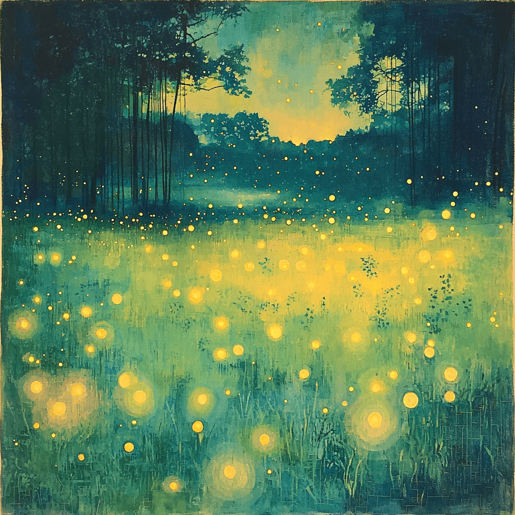 Georges Seurat Inspired Chasing Fireflies Paint By Color