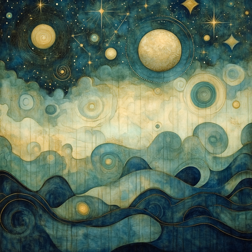 Max Ernst Inspired Celestial Reverie painting number kit