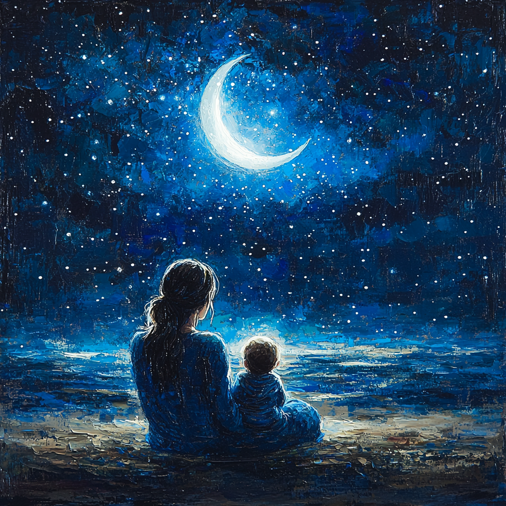 Crescent Moon Lullabies Painting Number Kit