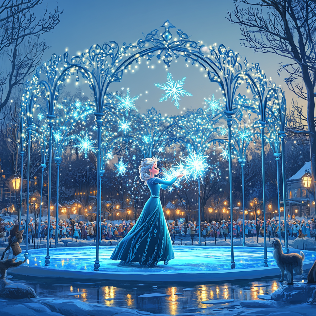 Elsa Snowflake Concert Painting by numbers kit