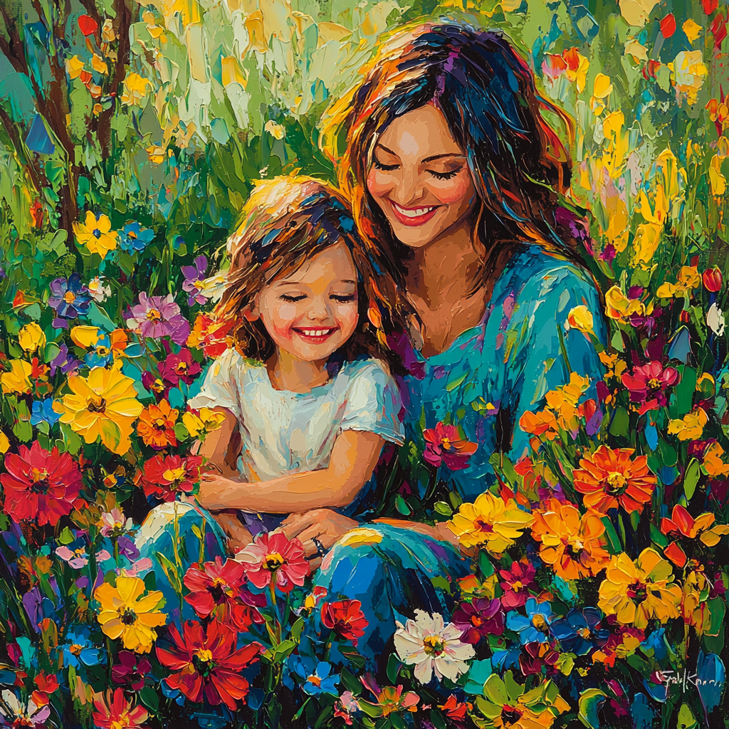 Morning Blossoms And Giggles Paint By Numbers Art