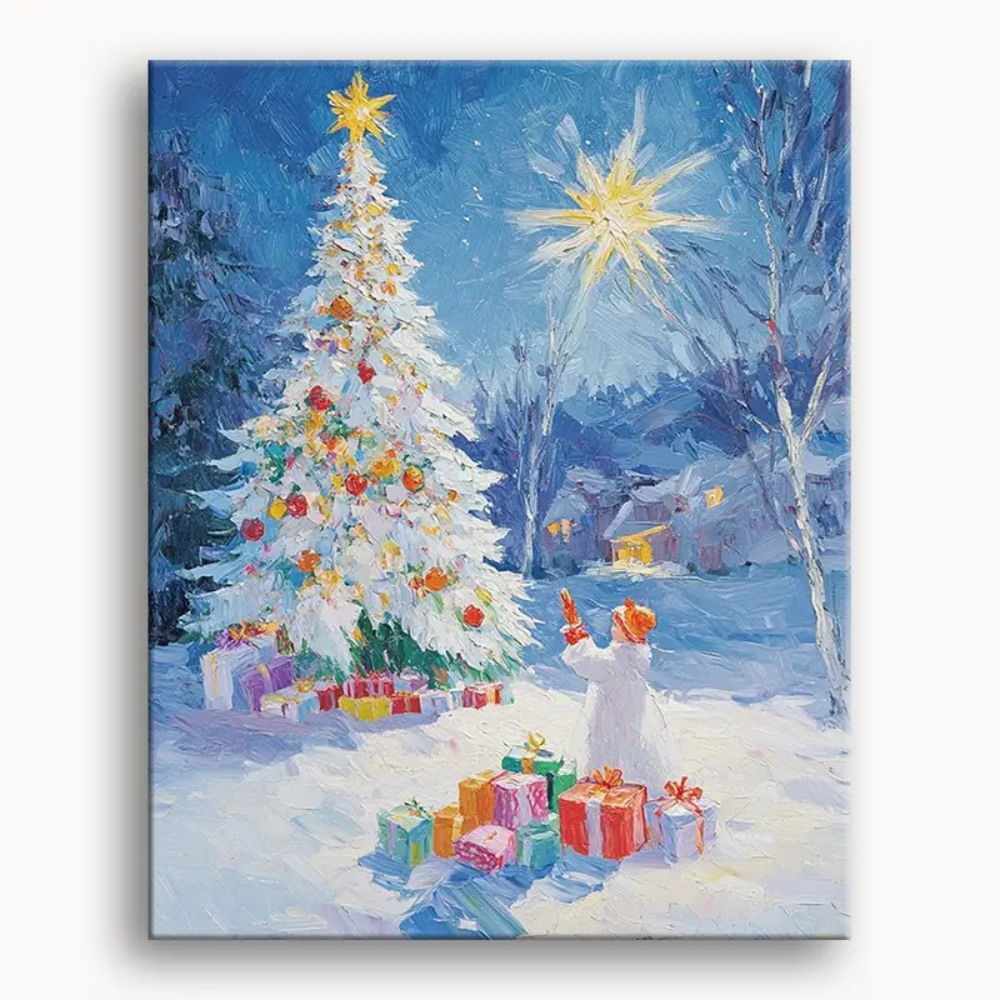 Christmas Paint by Number Kit Number Kit Canvas Art Painting Kits for Beginners