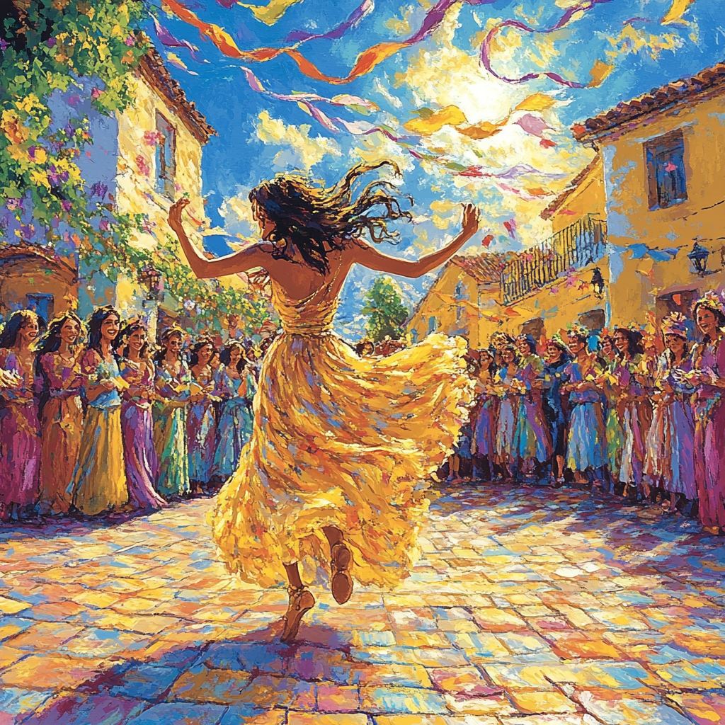 Esmeralda Dance Circle paint by numbers