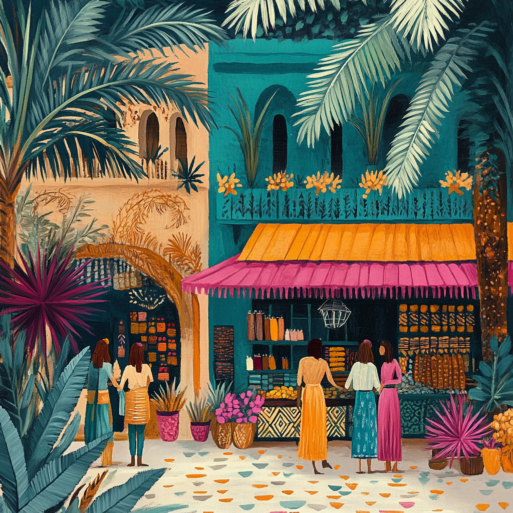 Paul Gauguin Inspired Market Island Paint by numbers kits