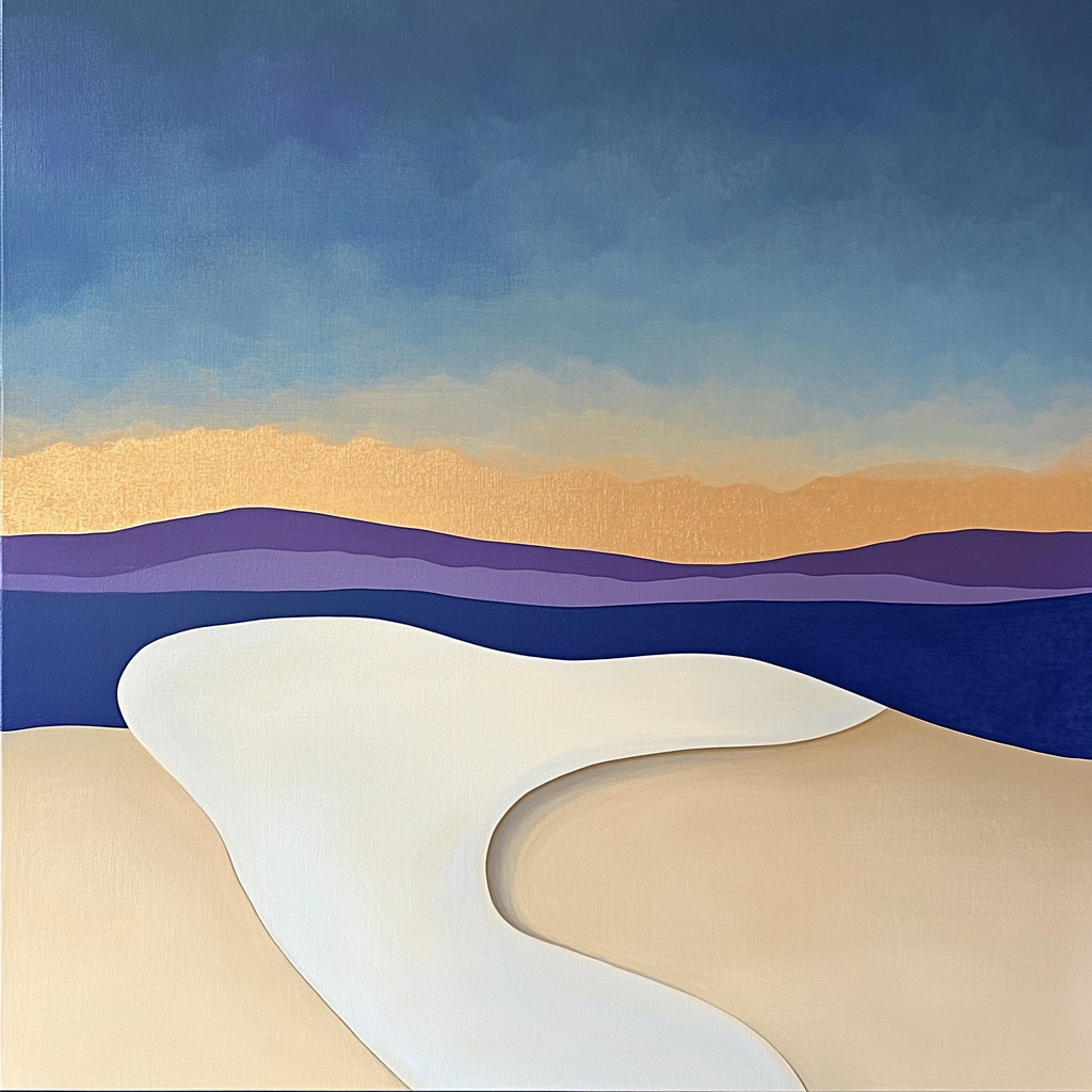 Georgia OKeeffe Inspired Radiant Desert Bone Against Sky Numbered painting kits
