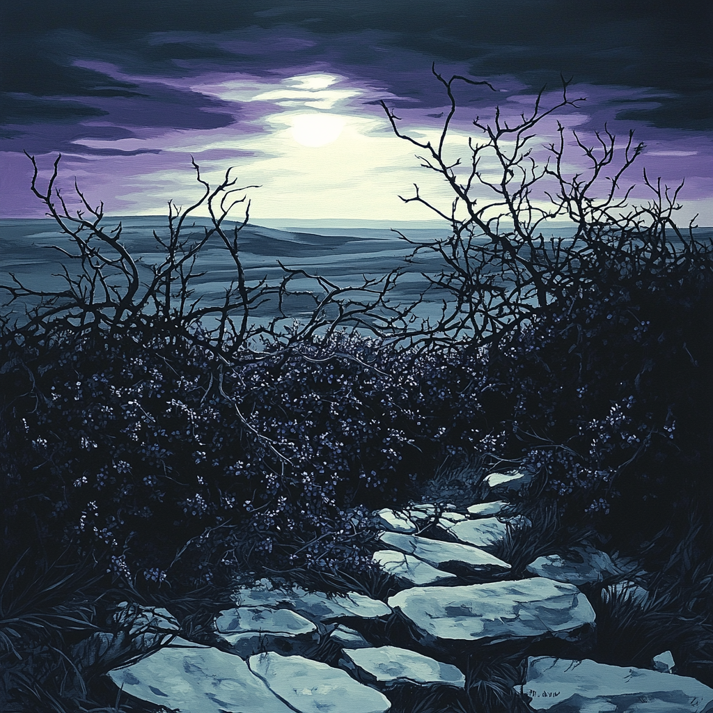 Francisco Goya Inspired Twilight Moor With Twisted Bramble Paint by numbers art