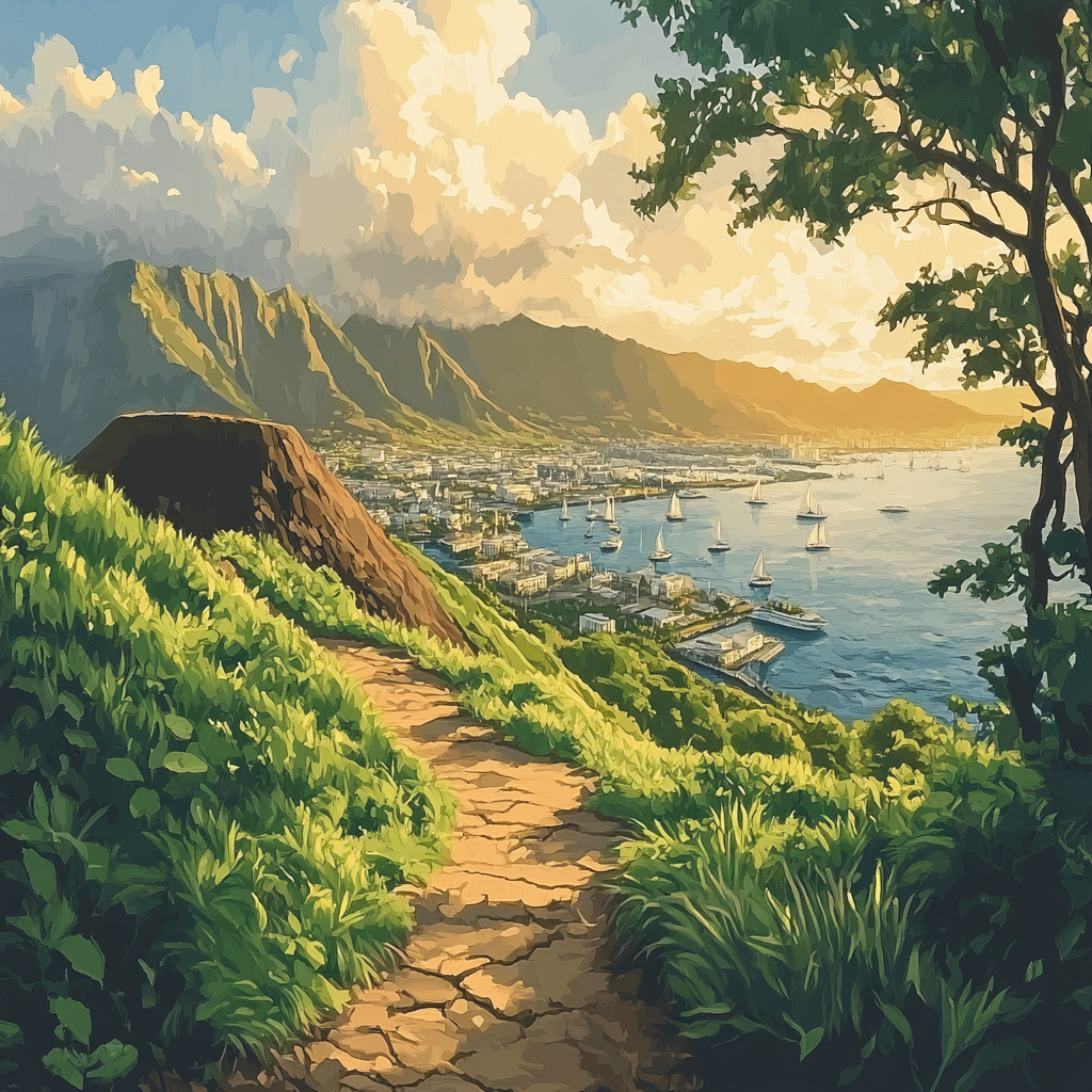 Mount Eden Lookout Auckland New Zealand paint by number