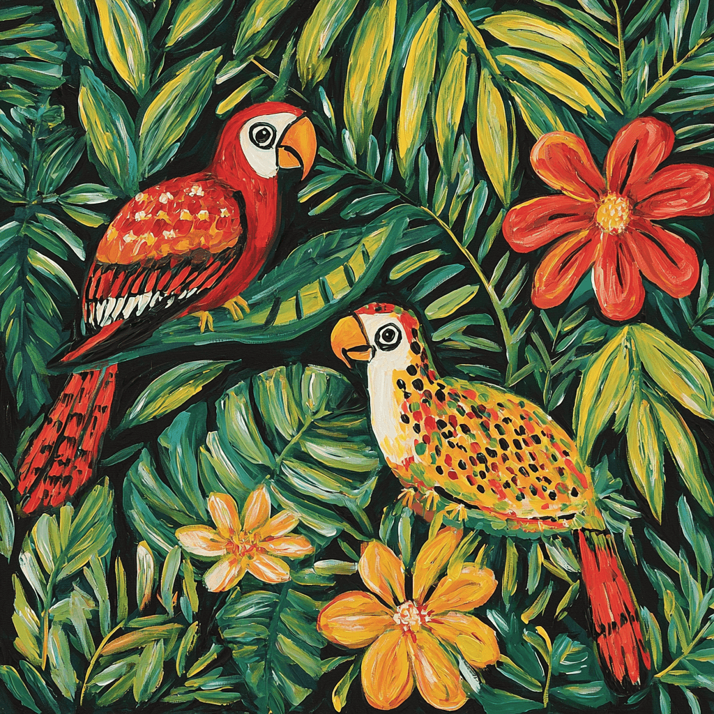 Frida Kahlo Inspired Exotic Wildlife Discovery DIY Paint By Numbers