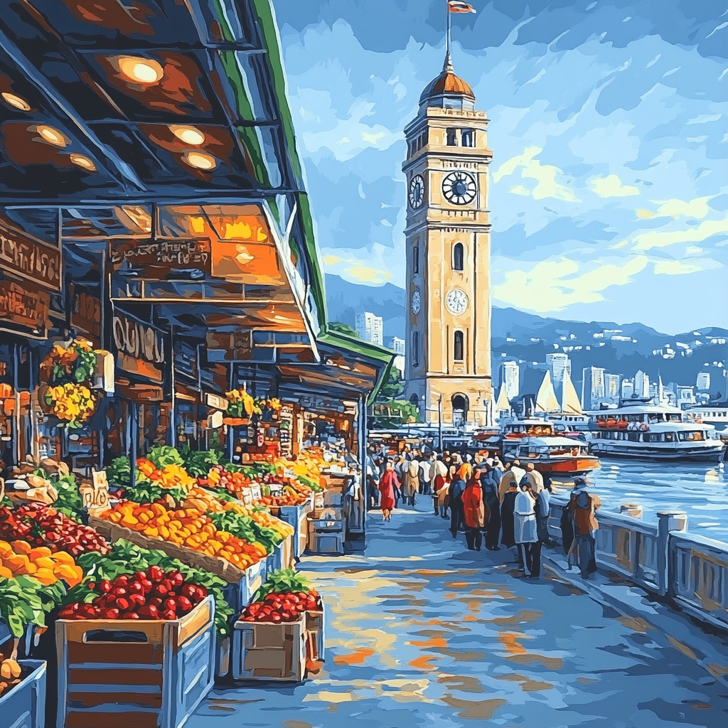 Ferry Building Marketplace San Francisco United States Paint by numbers art