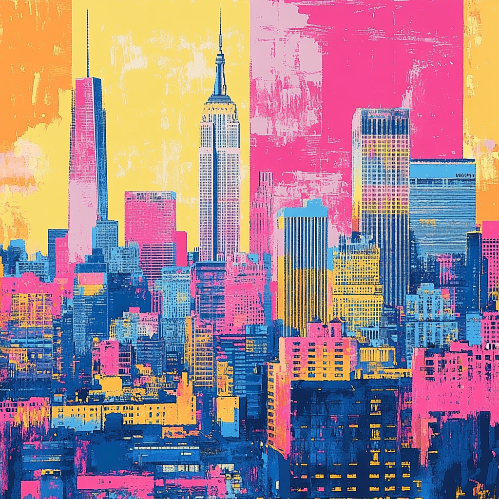 Warhol Inspired Pop Urban Landscape Numbered painting kits