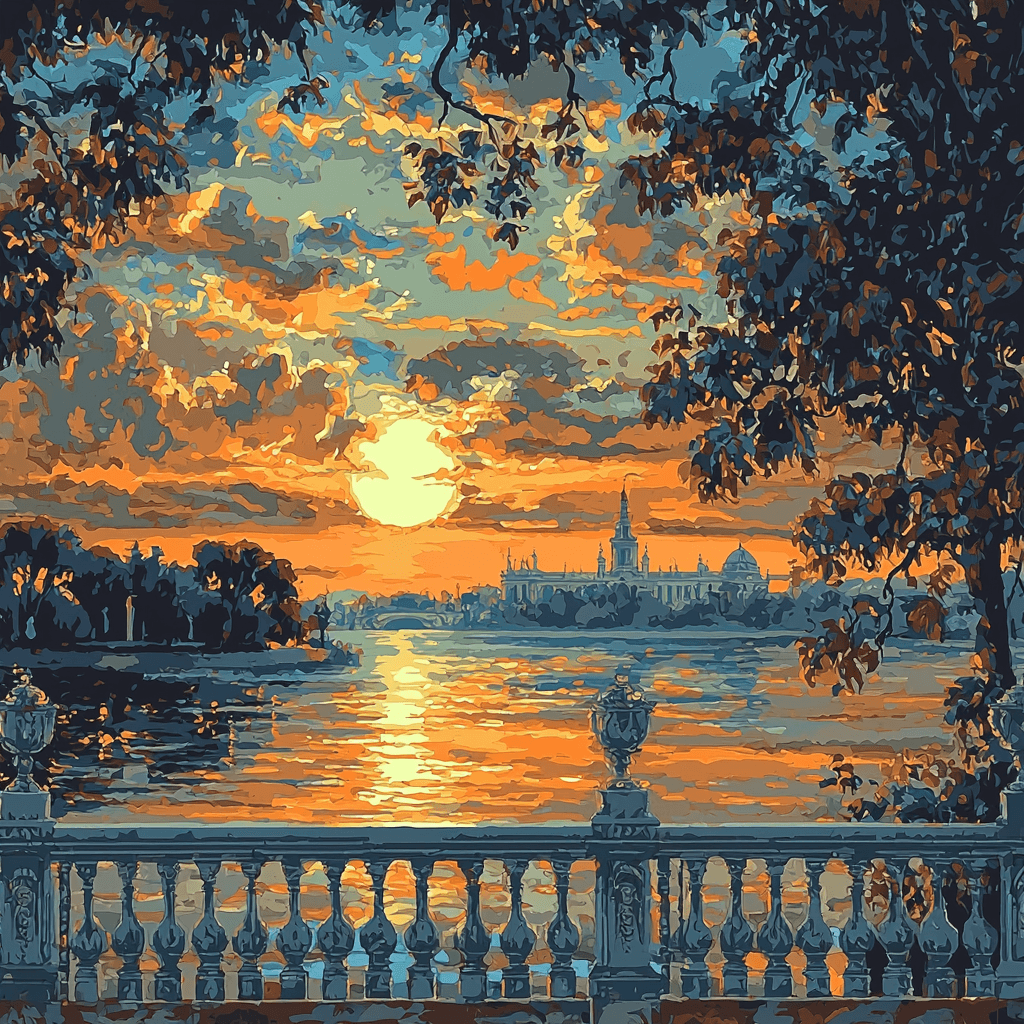 Sir Lawrence Alma-Tadema Inspired Radiant Sunset Harmony Paint By Numbers Art