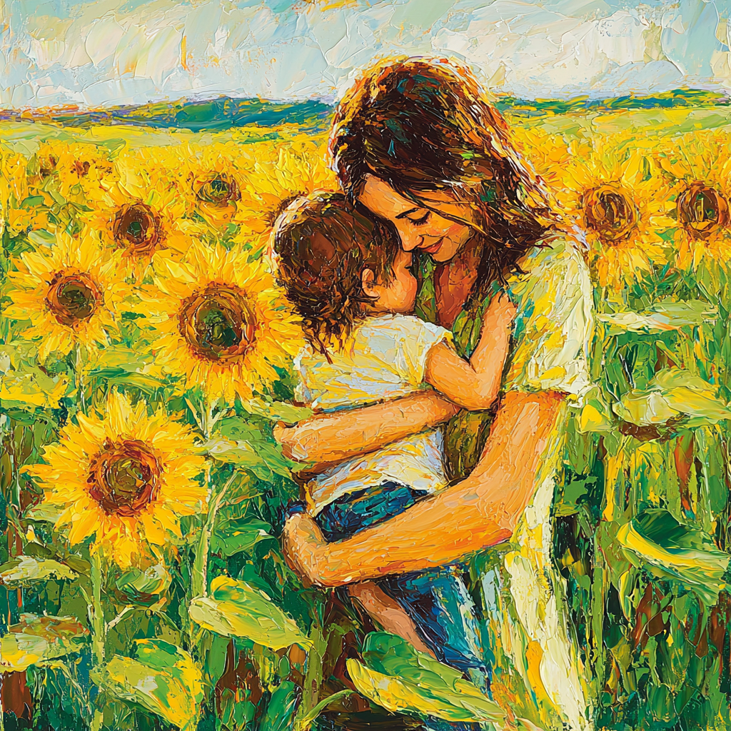 Mother’s Warm Embrace Paint By Numbers Art