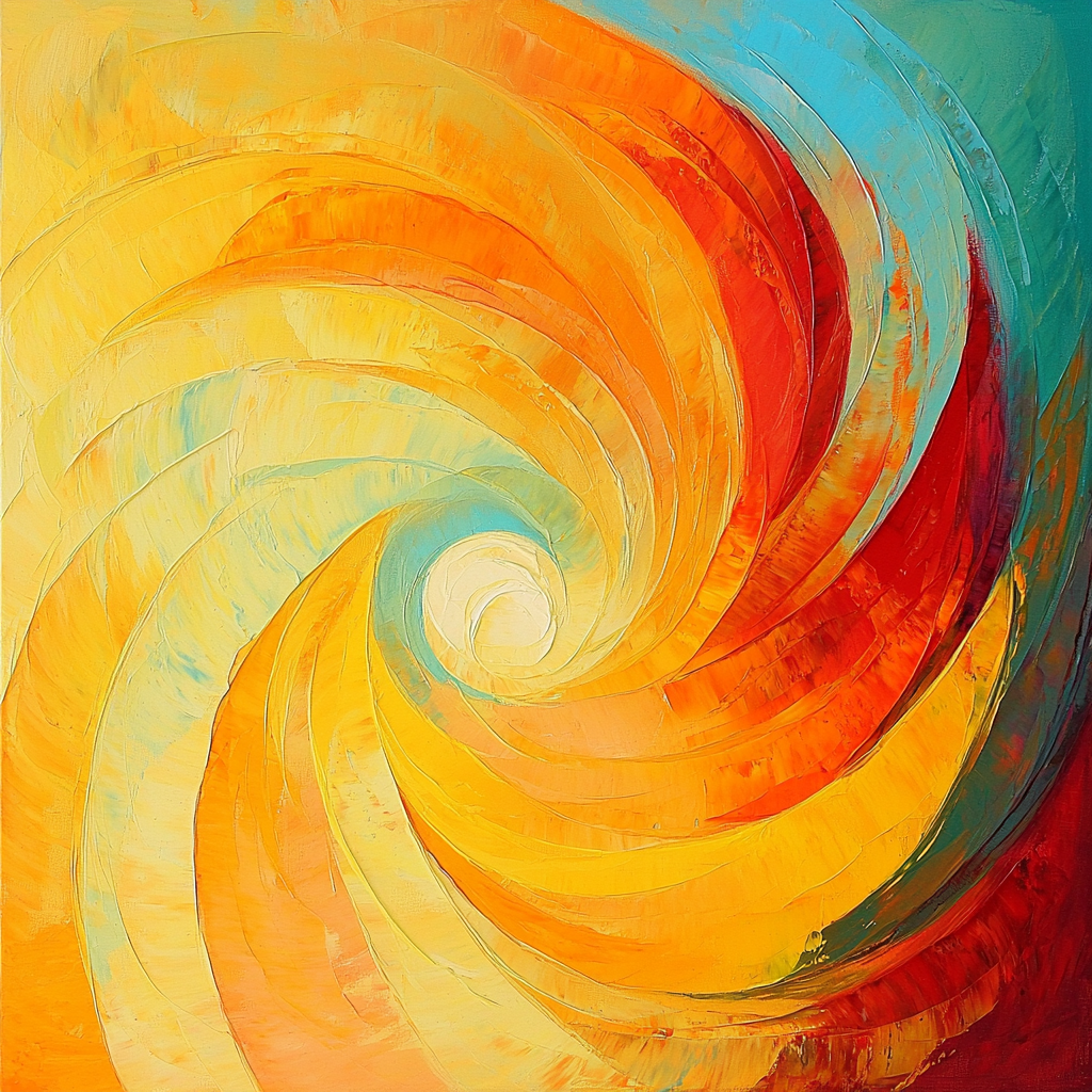 Jackson Pollock Inspired Abstract Solar Waves Paint By Number