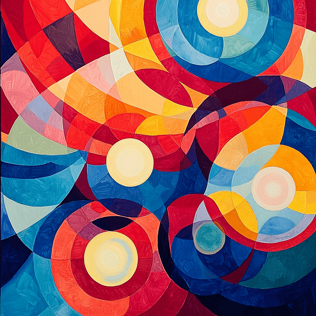 Sonia Delaunay Inspired Galactic Harmony Abstraction Paint By Numbers