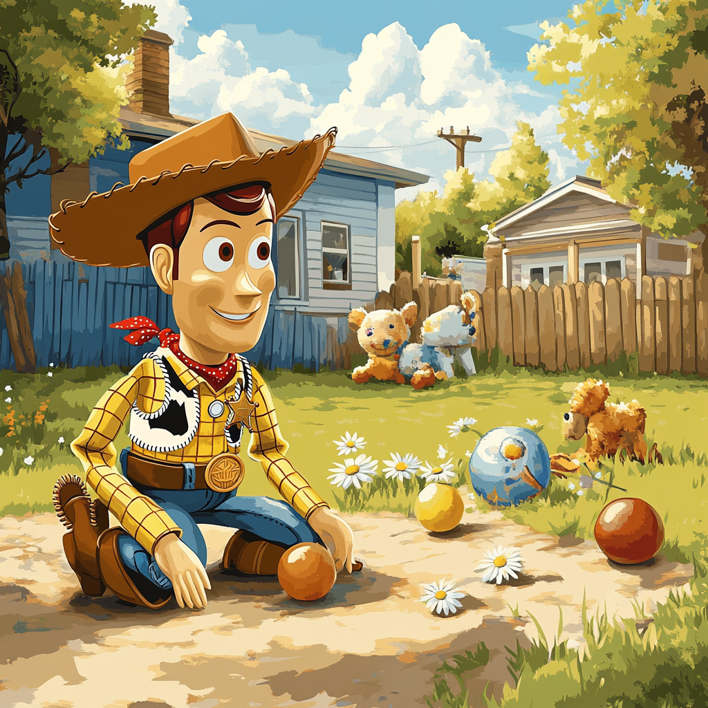 Woody Backyard Adventure Disney Inspired Paint by numbers art