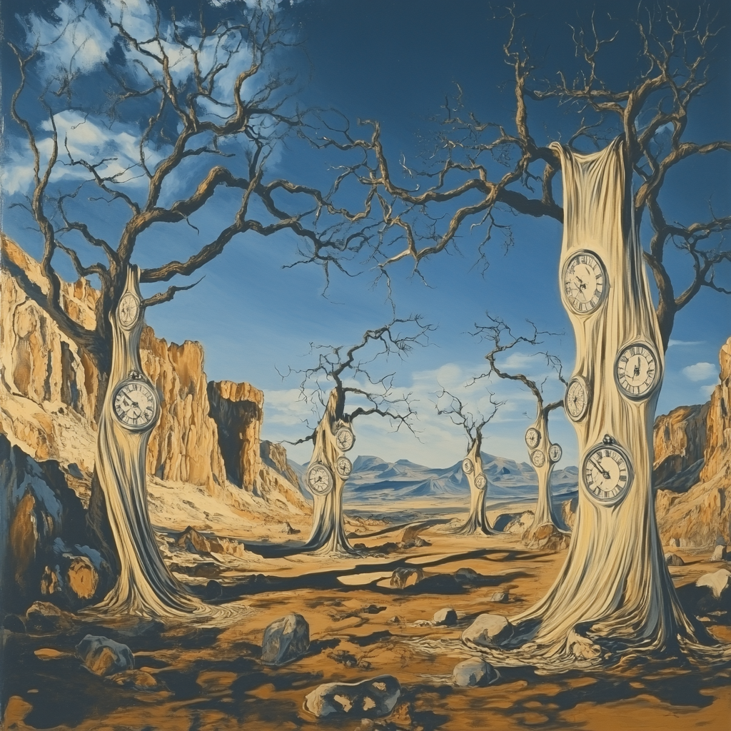 Salvador Dali Inspired Melting Clock Desert Numbered painting kits