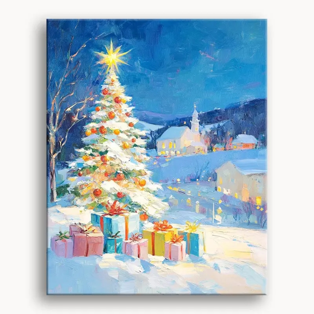 Christmas Paint by Number Kit Number Kit Canvas Art Painting Kits for Beginners