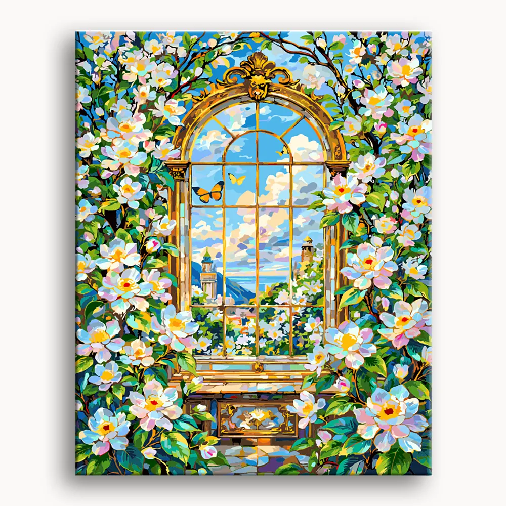 Happy Painting Exclusive DIY Paint by Number Kit Stress Relief Relaxation Toys Beginner Painting Kits Handicrafts with Lions Flowers & Birds Designs