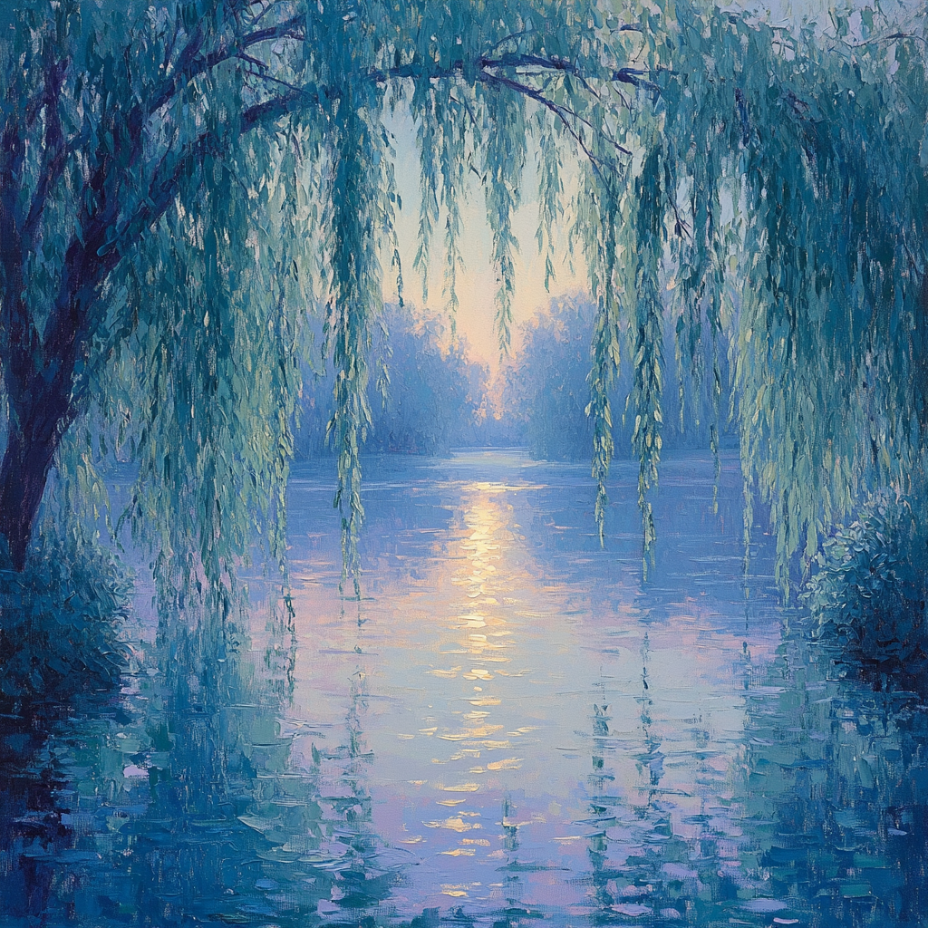 Claude Monet Inspired Evening Willow Reflection painting number kit