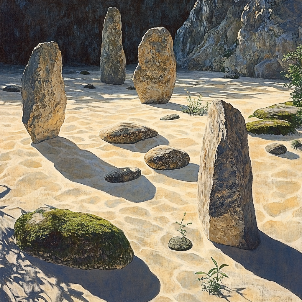 Michelangelo Inspired Stone Garden painting number kit