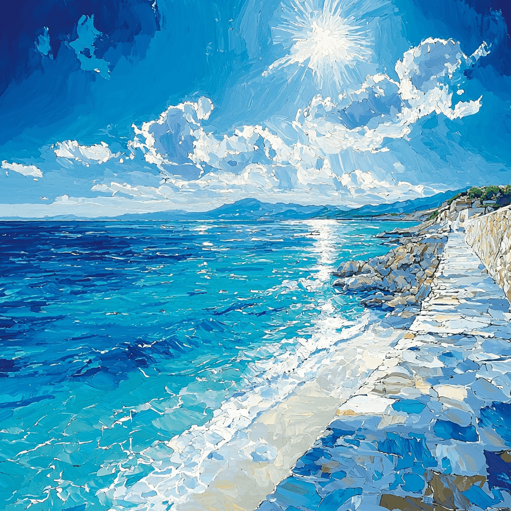 David Hockney Inspired Aegean Daydream Paint By Numbers Art