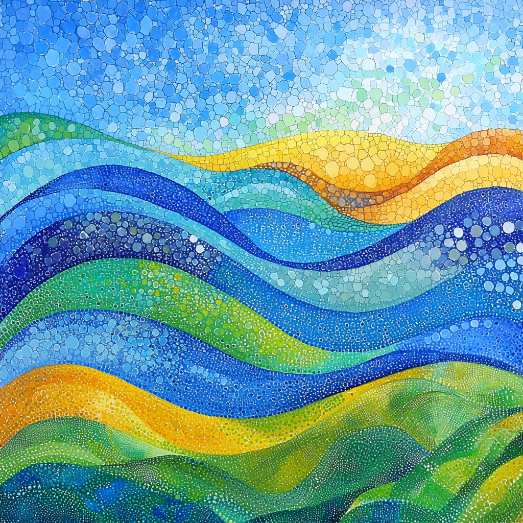 Georges Seurat Inspired Infinite Waveforms Painting By Numbers Kit