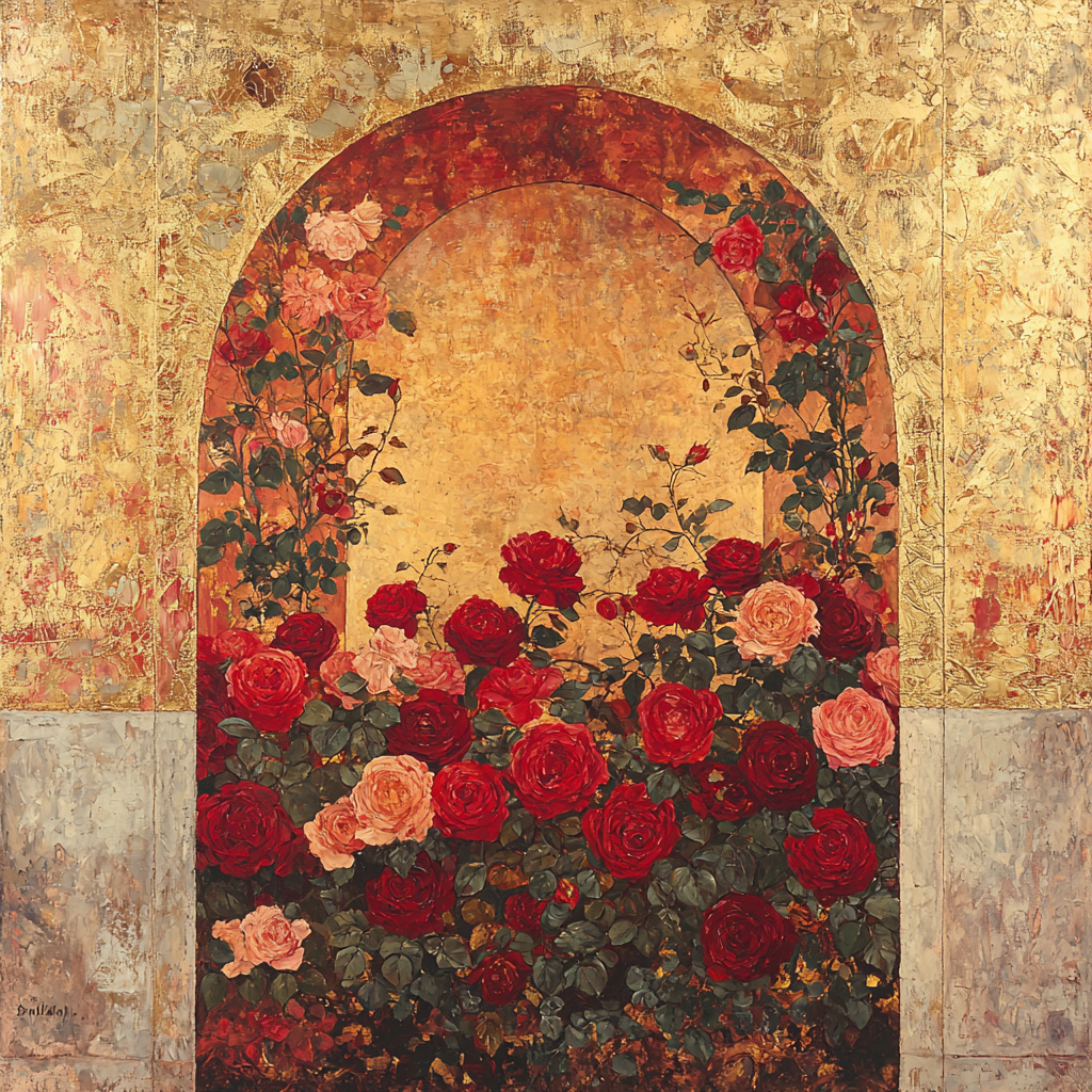 Gustav Klimt Inspired Elegant Rose Reverie Painting Number Kit