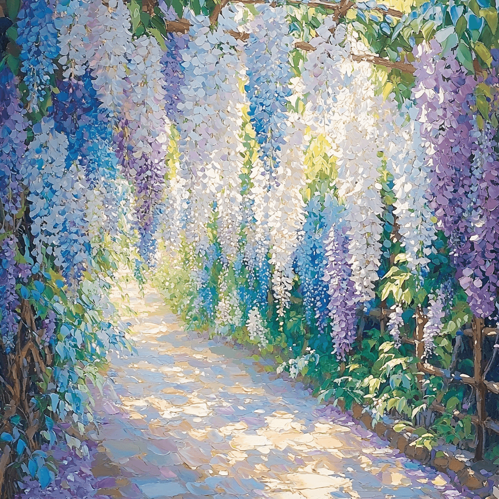 Kawachi Fujien Wisteria Garden - Kitakyushu Paint By Numbers Kits