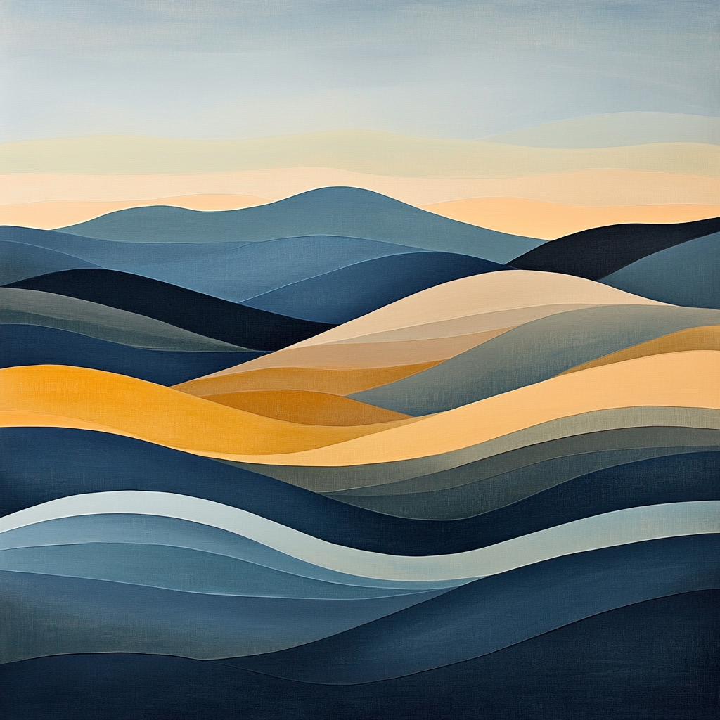 Paul Klee Inspired Wind Chords Over Terraced Horizon Painting by numbers kit