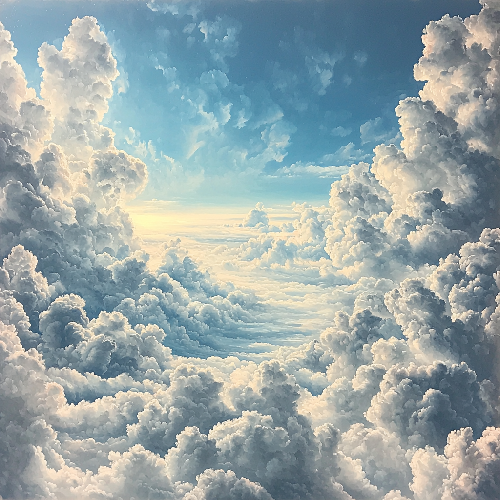 Michelangelo Inspired Majestic Clouds Paint By Numbers Art