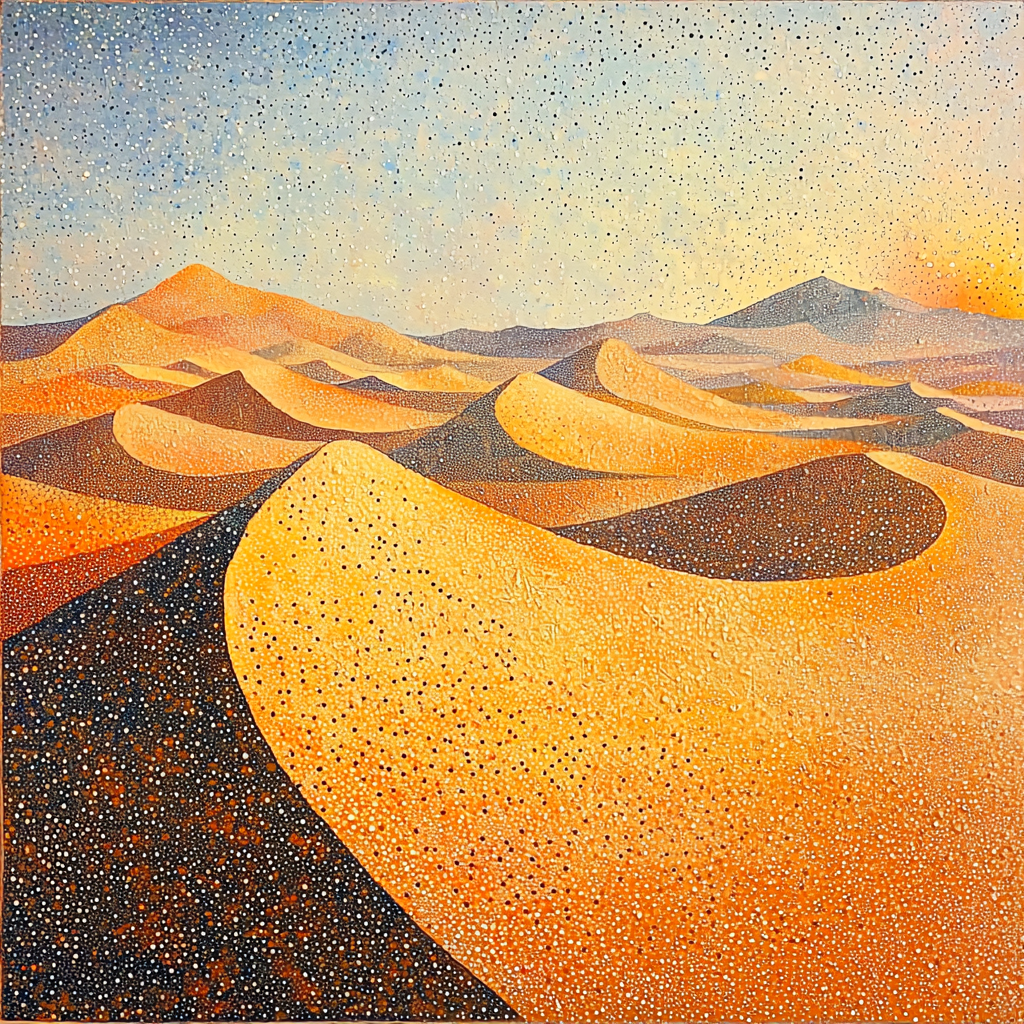 Georges Seurat Inspired Whispering Sands Paint By Color