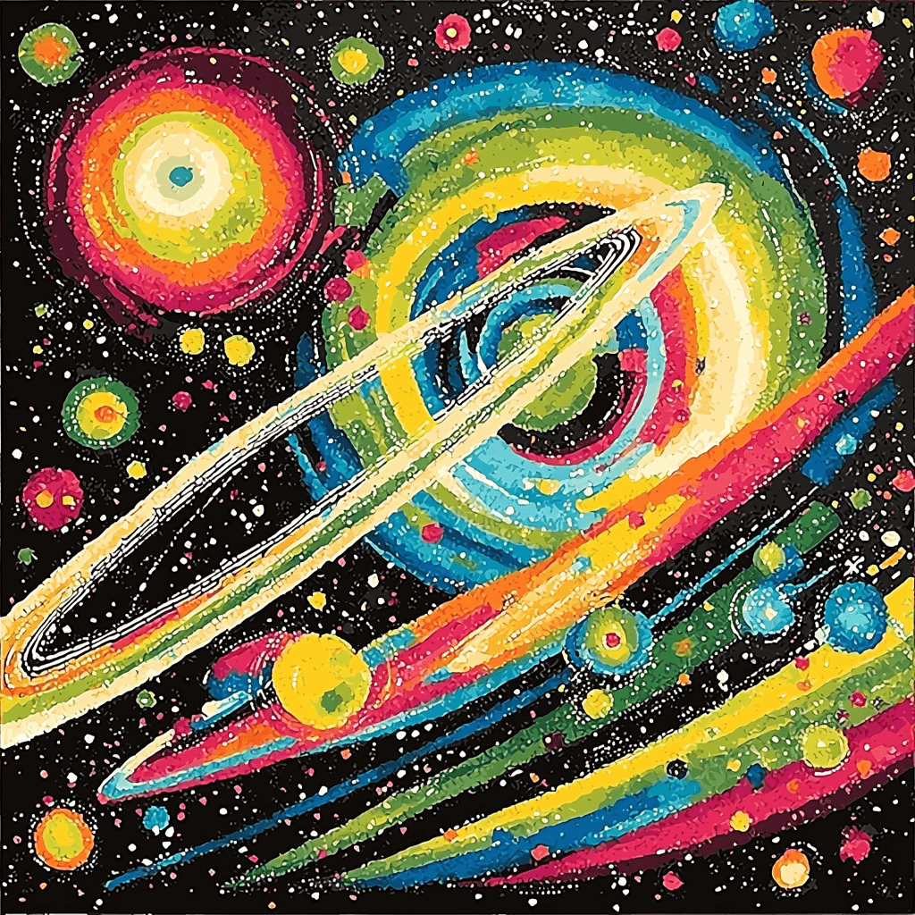 Wassily Kandinsky Inspired Celestial Abstract Voyage Painting Number Kit