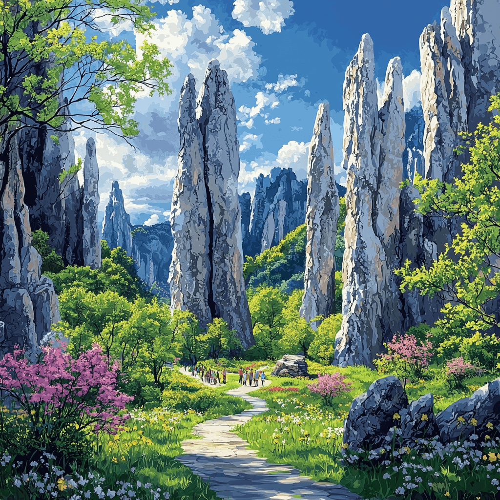 Shilin Stone Forest Paint By Numbers Kits