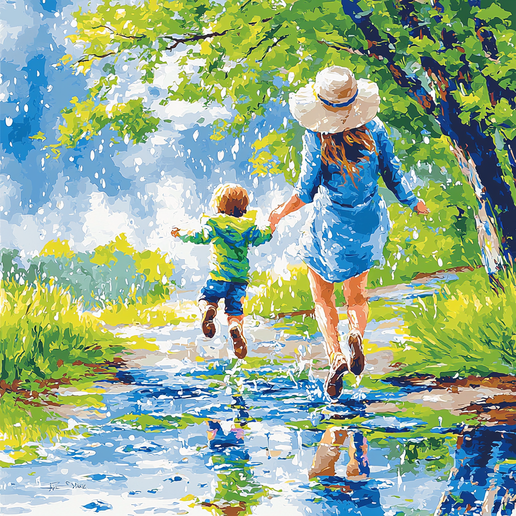 Joyful Splashing Paint By Numbers Kits