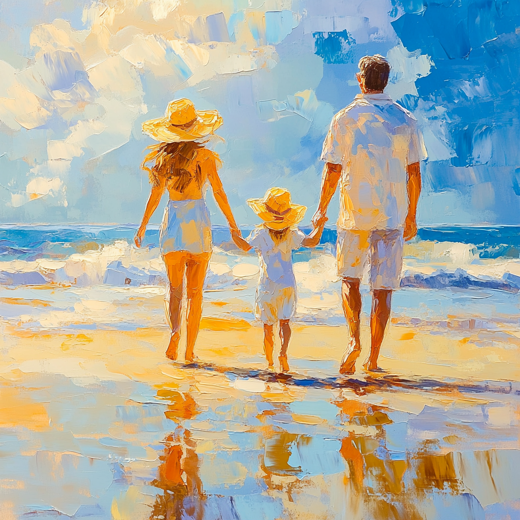 Joaquín Sorolla Inspired Seaside Family DIY paint by numbers