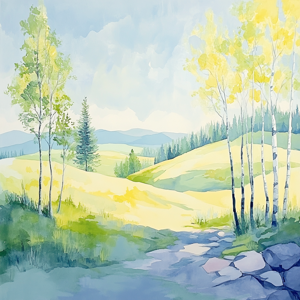 Franklin Carmichael Inspired Spring Hills In Fresh Light Numbered painting kits
