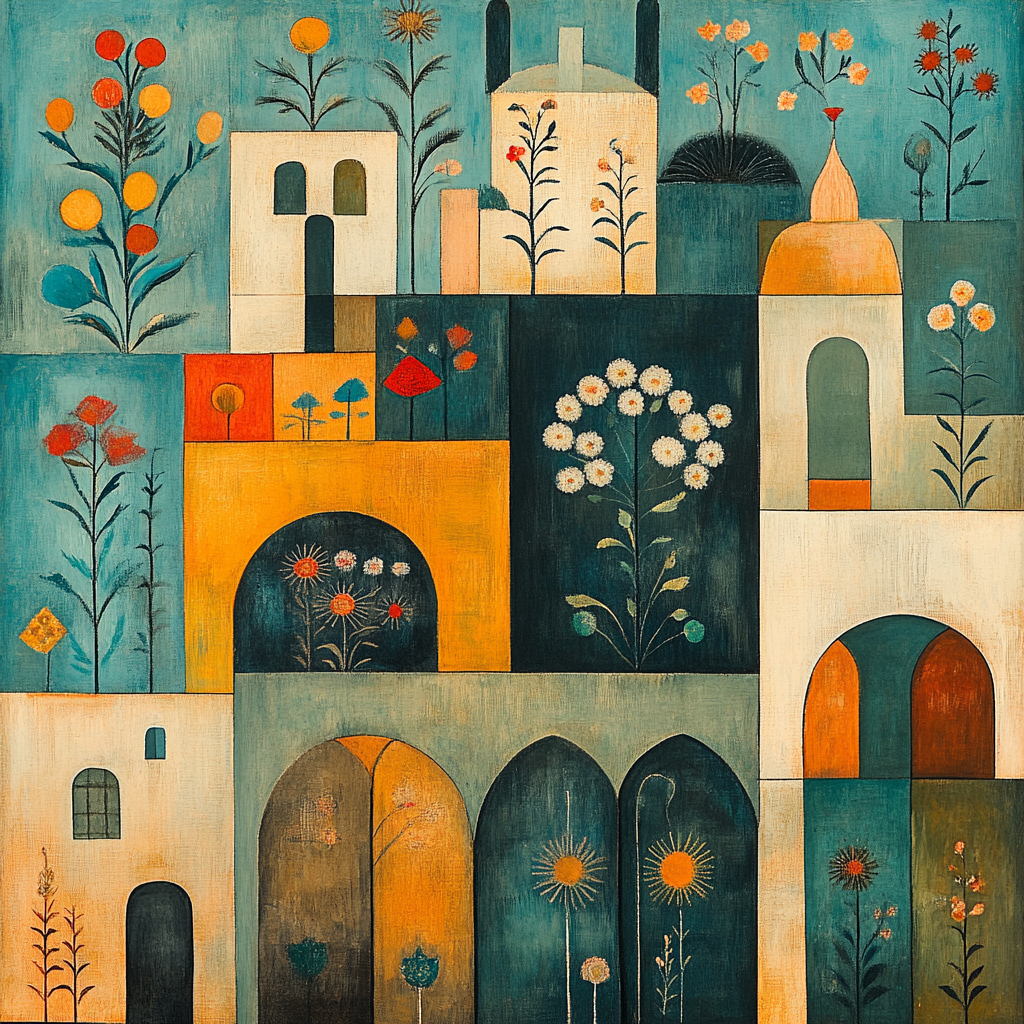 Paul Klee Inspired Garden Map Numbered painting kits