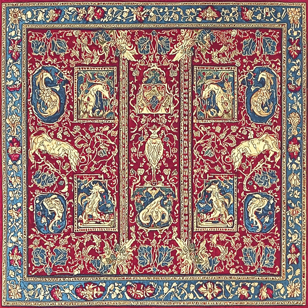 Unicorn Tapestries Inspired Medieval Tapestry Fantasy DIY Paint By Numbers