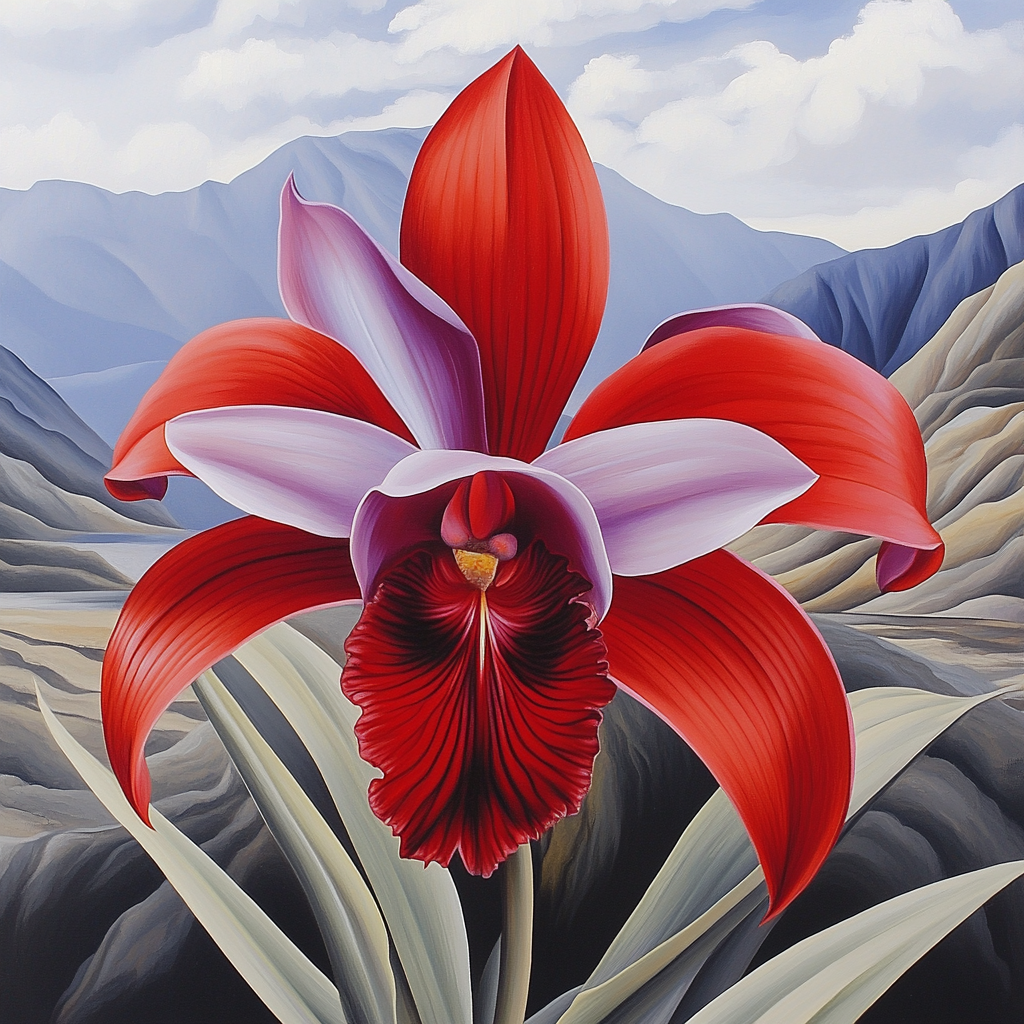 Georgian OKeeffe Inspired Mountain Orchid Painting by numbers kit