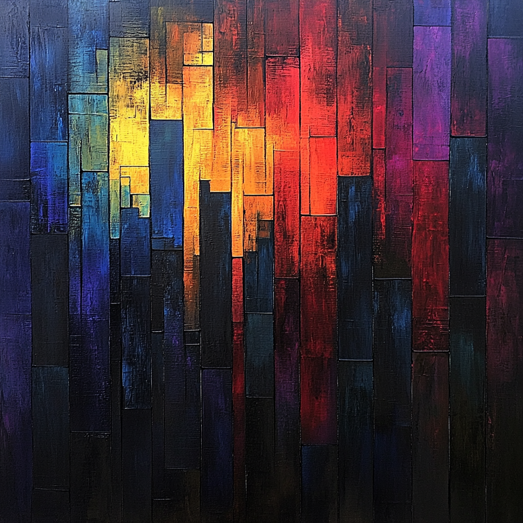 Mark Rothko Inspired Urban Nightfall painting number kit