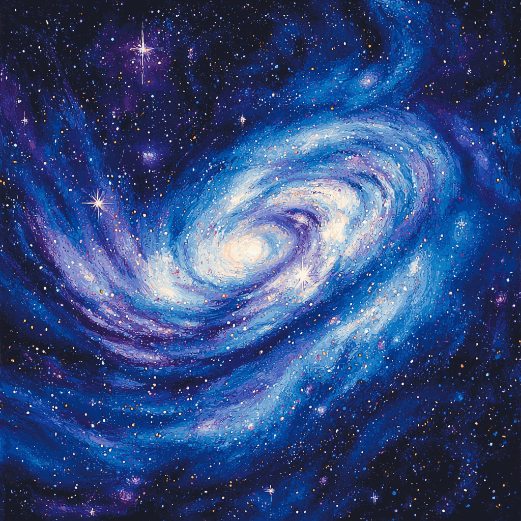 Georges Seurat Inspired Galactic Odyssey Dream Paint By Numbers Kits