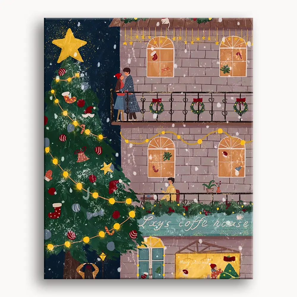Christmas Paint by Number Kit Number Kit Canvas Art Painting Kits for Beginners