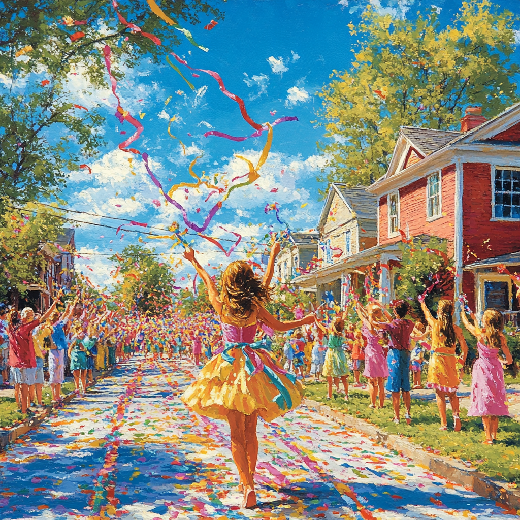 Joy Sunshine Parade painting number kit