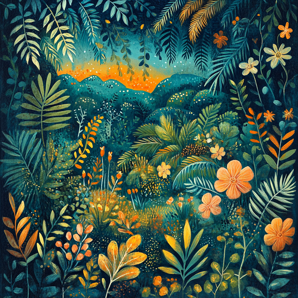Henri Rousseau Inspired Jungle Parade Paint by numbers kits
